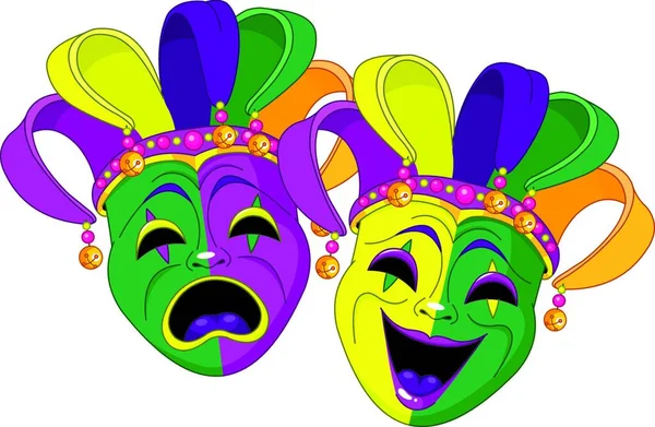 Illustration Der Masken Von Mardi Gras — Stockvektor