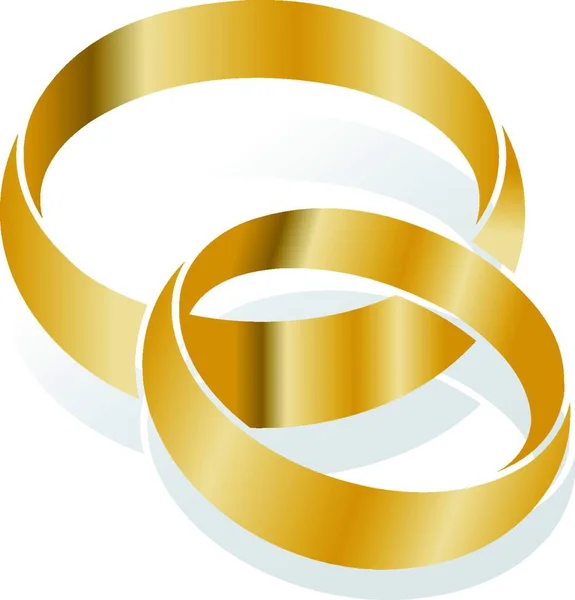 Illustration Wedding Rings Vector — Stock Vector