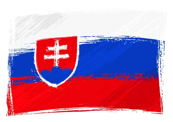 Illustrazione Della Bandiera Del Grunge Slovacchia — Vettoriale Stock