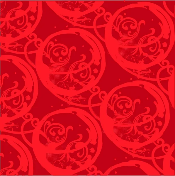 Illustration Red Grunge Background — Stock Vector