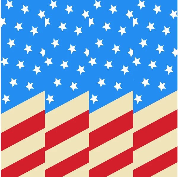 Illustration American Flag Background — Stock Vector