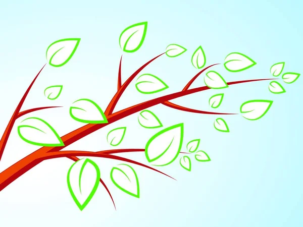 Υποκατάστημα Δέντρο Φύλλα — Διανυσματικό Αρχείο