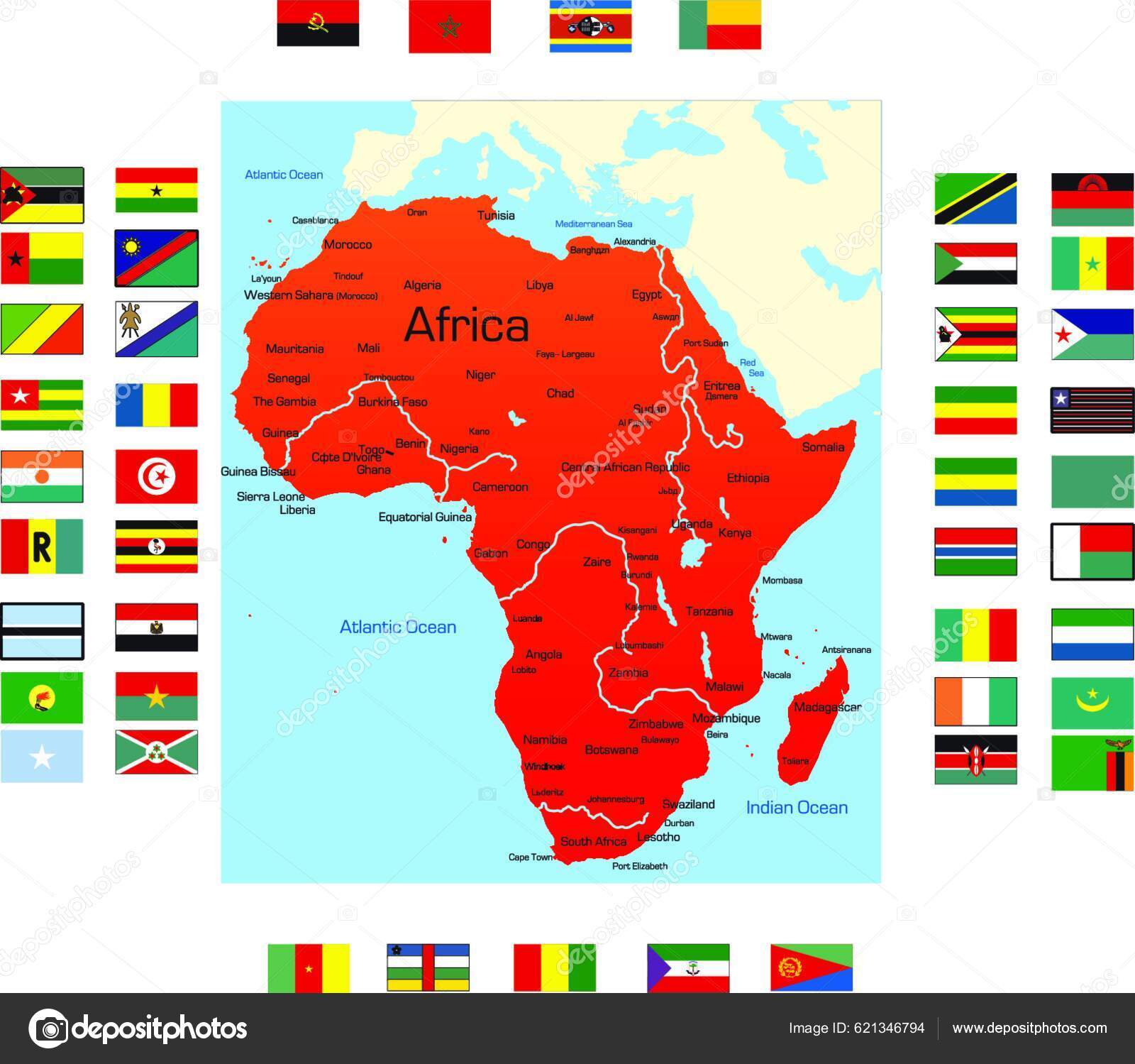 Mapa De frica Con Estados Mapa De frica Con Estados