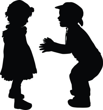 illustration of kids silhouette