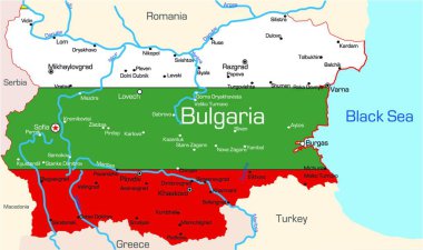 Bulgaristan 'ın resimli haritası