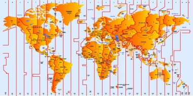 Zaman haritası vektör illüstrasyonu