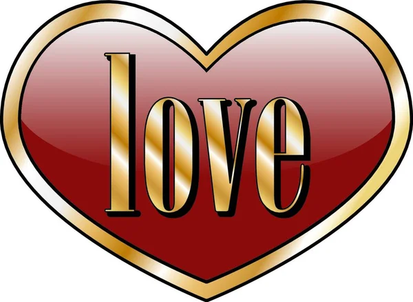 Símbolo Amor Modelo Cartão Dia Dos Namorados Ilustração Coração —  Vetores de Stock