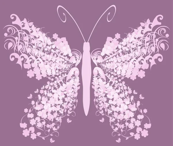 Illustration Papillon Vintage — Image vectorielle