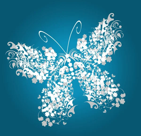 Ilustrace Vinobraní Motýla — Stockový vektor