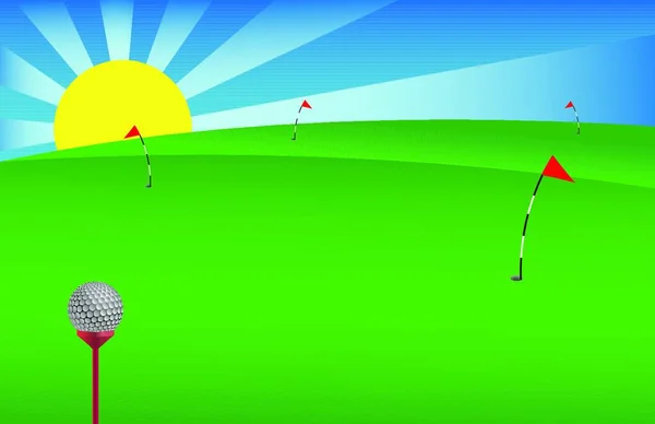 Illustration Bannière Golf — Image vectorielle