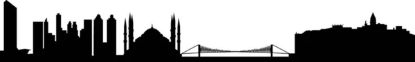 Illustratie Van Skyline Van Istanbul — Stockvector