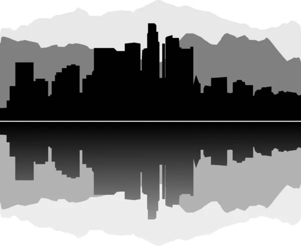 Illustrazione Dello Skyline Los Angeles — Vettoriale Stock