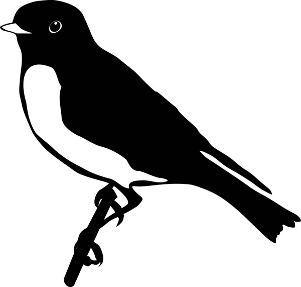 Silhouette Illustrazione Vettoriale Uccello Azzurro — Vettoriale Stock
