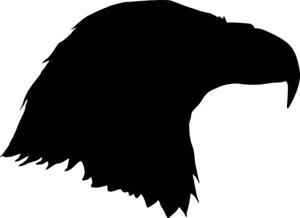 Ilustración Vector Silueta Águila — Vector de stock