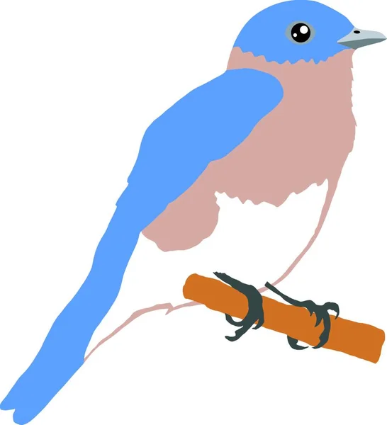 Ilustrace Modrého Ptáka — Stockový vektor