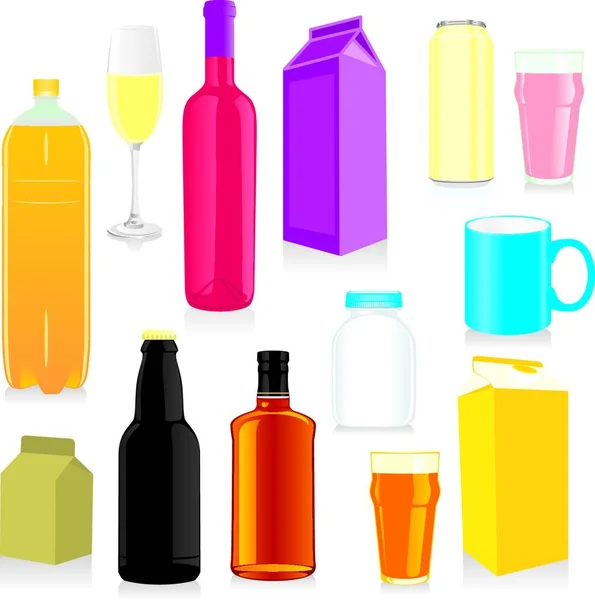 Ícone Recipientes Bebida Isolado Para Web Ilustração Vetorial — Vetor de Stock