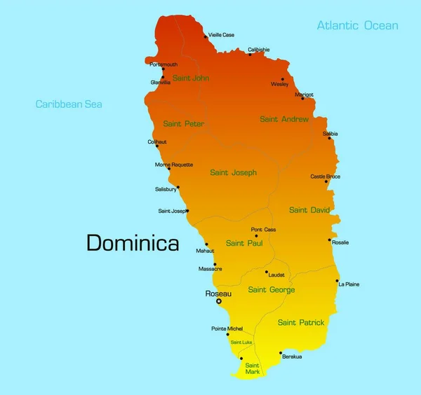 Ilustración Del Dominica — Vector de stock