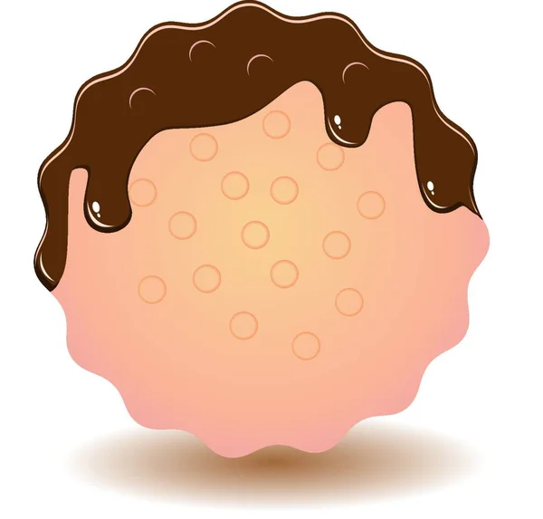 Cookie Web Icon Vektor Illustration — Stockvektor