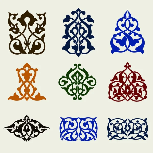 Арабский Декоративный Элемент Графическая Векторная Иллюстрация — стоковый вектор