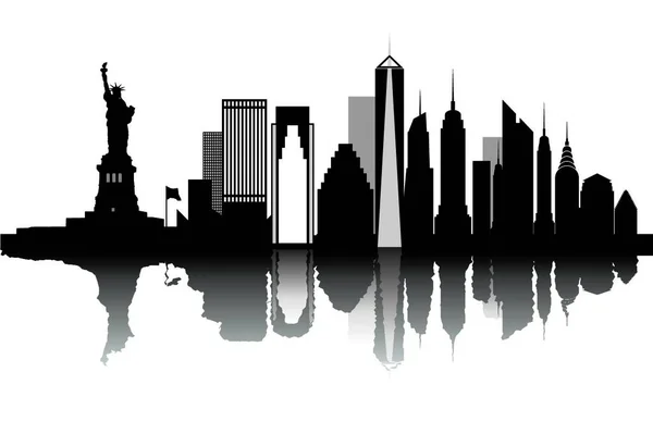 New York Skyline Vector Illustration — Stock Vector