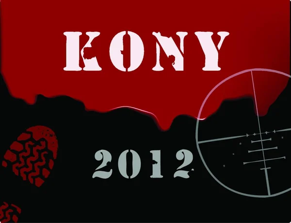 Ilustración Vectorial Kony 2012 — Archivo Imágenes Vectoriales