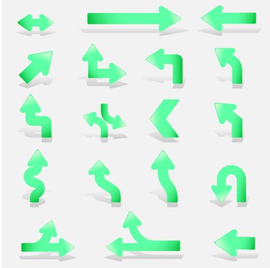 Oklar ayarlandı, ağ basit illüstrasyon