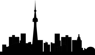 Toronto Kanada ufuk çizgisi vektör illüstrasyonu
