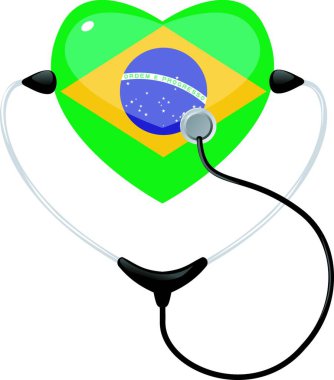 Medicine Brazil vektör illüstrasyonu