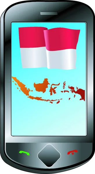 Spojení Indonésií Jednoduchá Vektorová Ilustrace — Stockový vektor