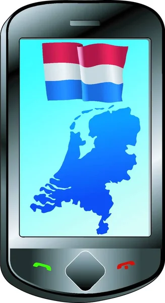 Conexión Con Ilustración Vectorial Países Bajos — Vector de stock