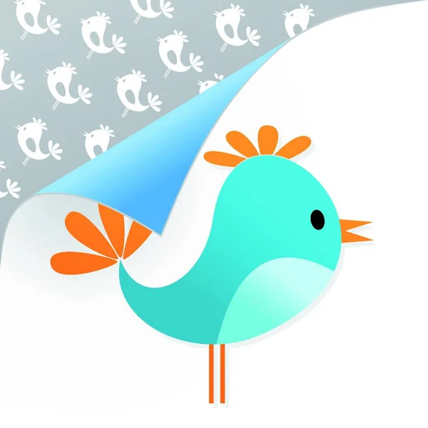 Ptak Stylowy Wektor Ilustracji — Wektor stockowy