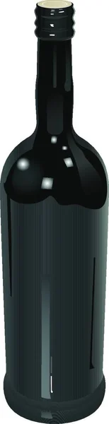 Garrafa Vinho Ilustração Vetorial —  Vetores de Stock