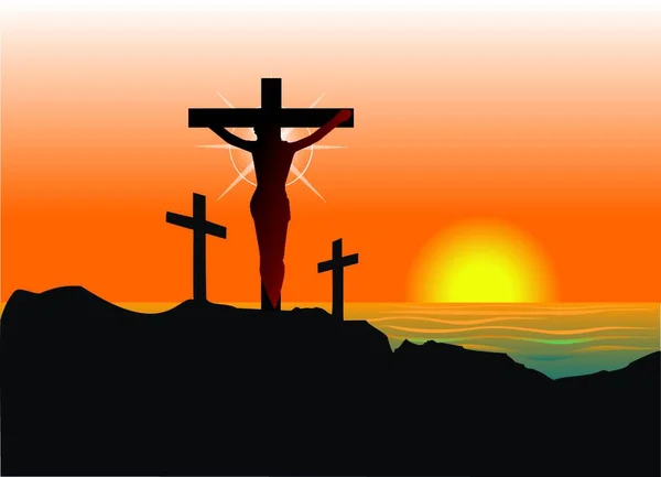 Wielkanoc Zmartwychwstanie Nowoczesny Wektor Ilustracja — Wektor stockowy