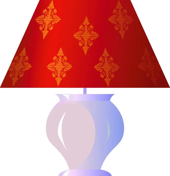 Лампа Векторной Иллюстрации Спальни — стоковый вектор