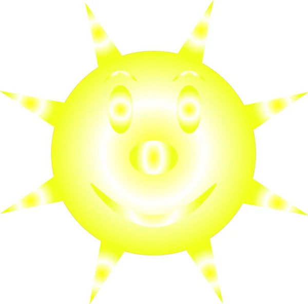 Солнечная Векторная Иллюстрация — стоковый вектор