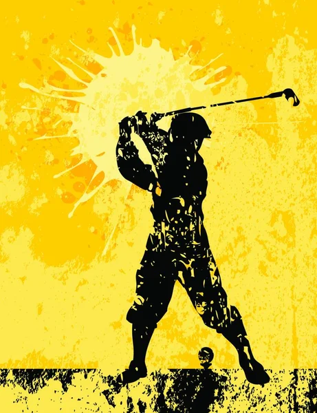 Golf Illustrazione Vettoriale Colorata — Vettoriale Stock