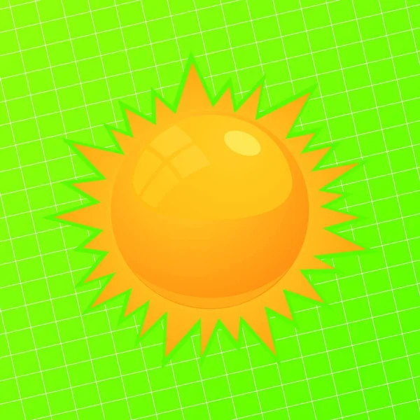 Creative Graphic Illustration Sun Weather Concept — Stock Vector