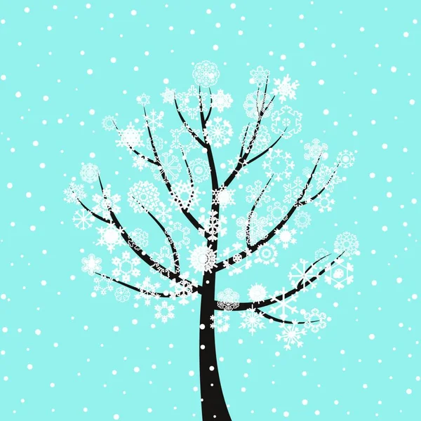 冬天树矢量图 — 图库矢量图片