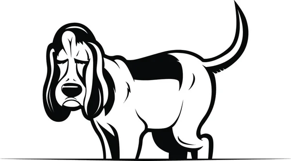 Divertido Dibujo Animado Perro Vector Ilustración — Archivo Imágenes Vectoriales