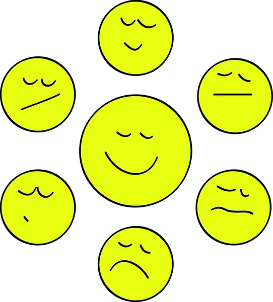 Smiles Yellow Icon Web Vector Illustration — Stock Vector