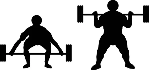 Gewichtheber Mann Farbige Vektorabbildung — Stockvektor