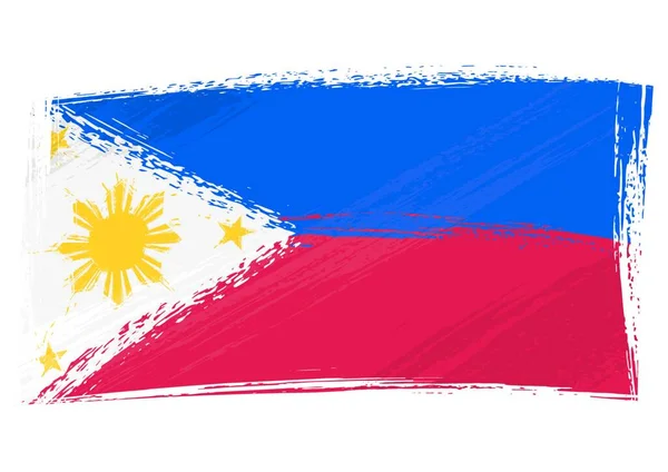 Grunge Philippines Flag Modern Vector Illustration — Stock Vector