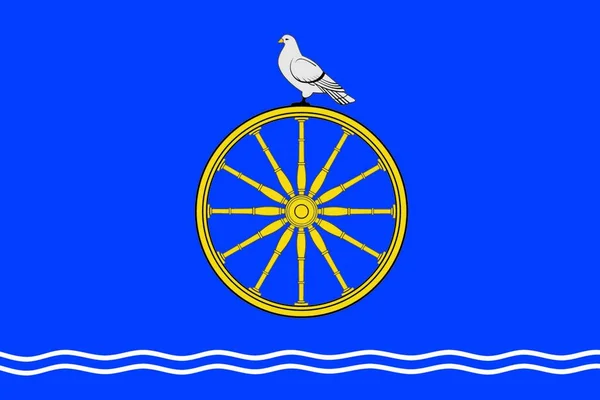 Σημαία Περιοχή Alekseevsky Σύγχρονη Διανυσματική Απεικόνιση — Διανυσματικό Αρχείο