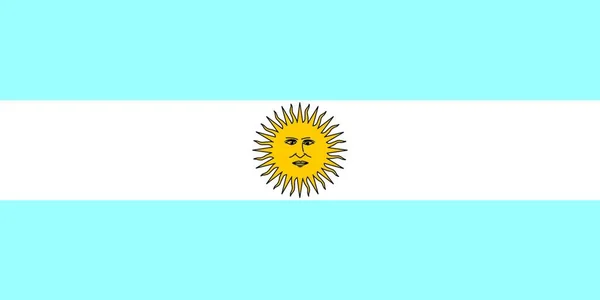 Abbildung Der Argentinischen Flagge — Stockvektor