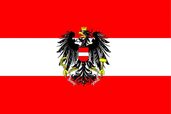 Austria Bandiera Stato Illustrazione Grafica Vettoriale — Vettoriale Stock