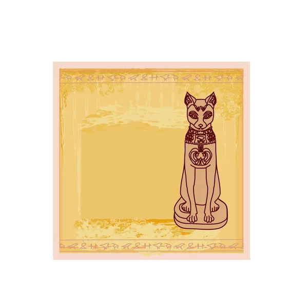 Stylizowany Egipski Kot Ikona Wektor Ilustracja — Wektor stockowy