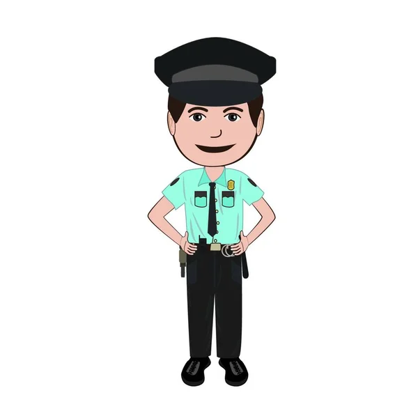 Policial Ícone Ilustração Vetorial — Vetor de Stock