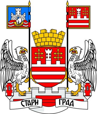 Eski Belgrad Kakaosu, grafik vektör illüstrasyonu