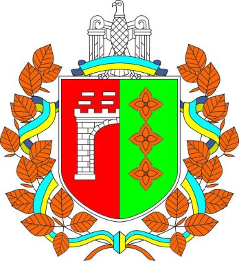 Çernovtsy obl coa, grafik vektör çizimi