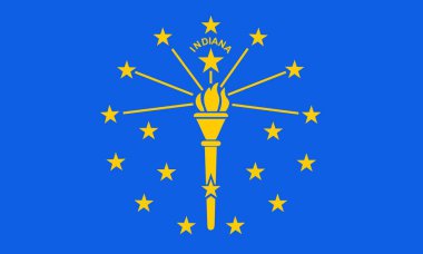 Flag indiana, grafik vektör illüstrasyonu